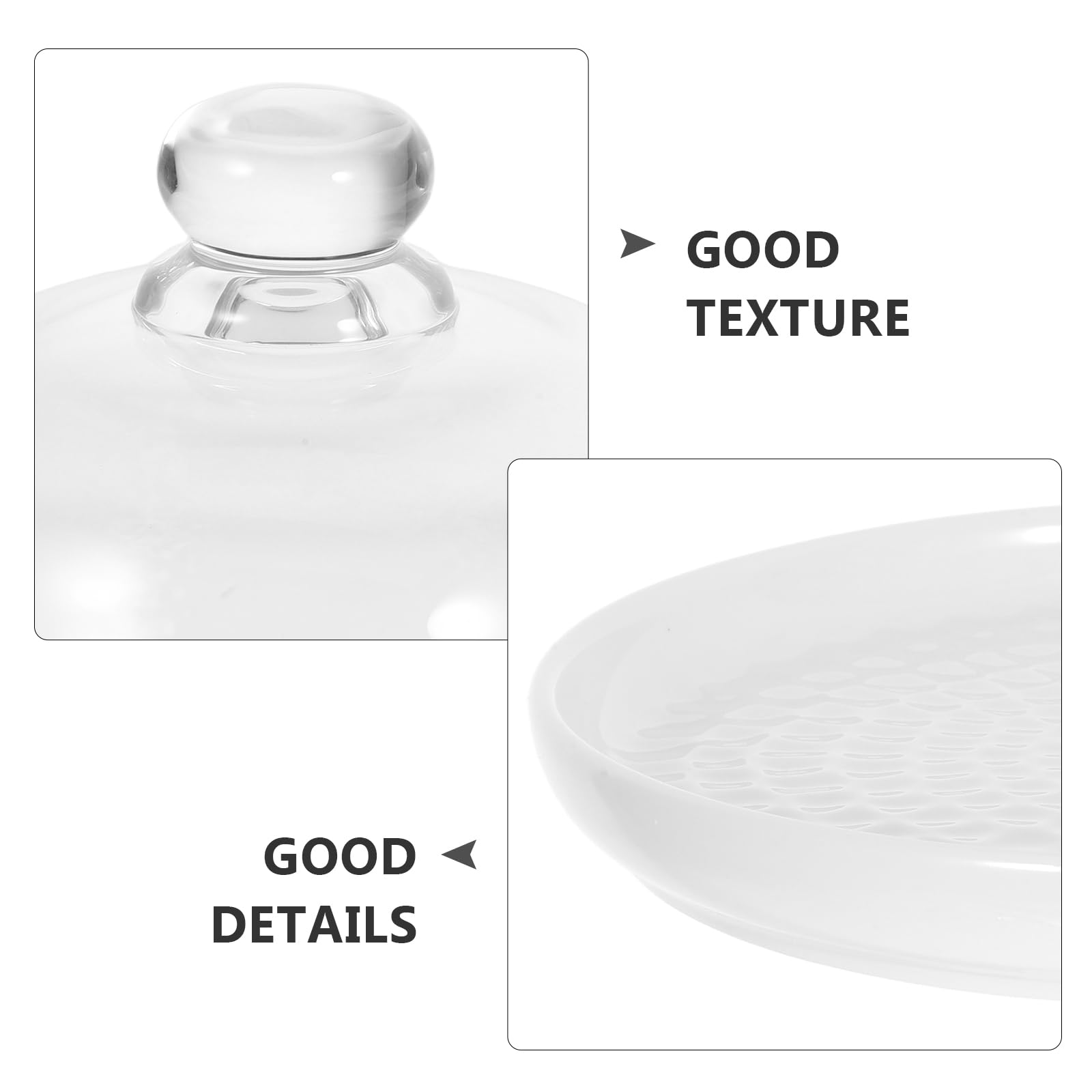 DOITOOL 5.5 Inch White Ceramic Cake Stand with Dome Cover - Multi-Functional Serving Platter for Desserts, Cakes, Salads & Kitchen Display | Perfect for Parties, Weddings & Home Decor