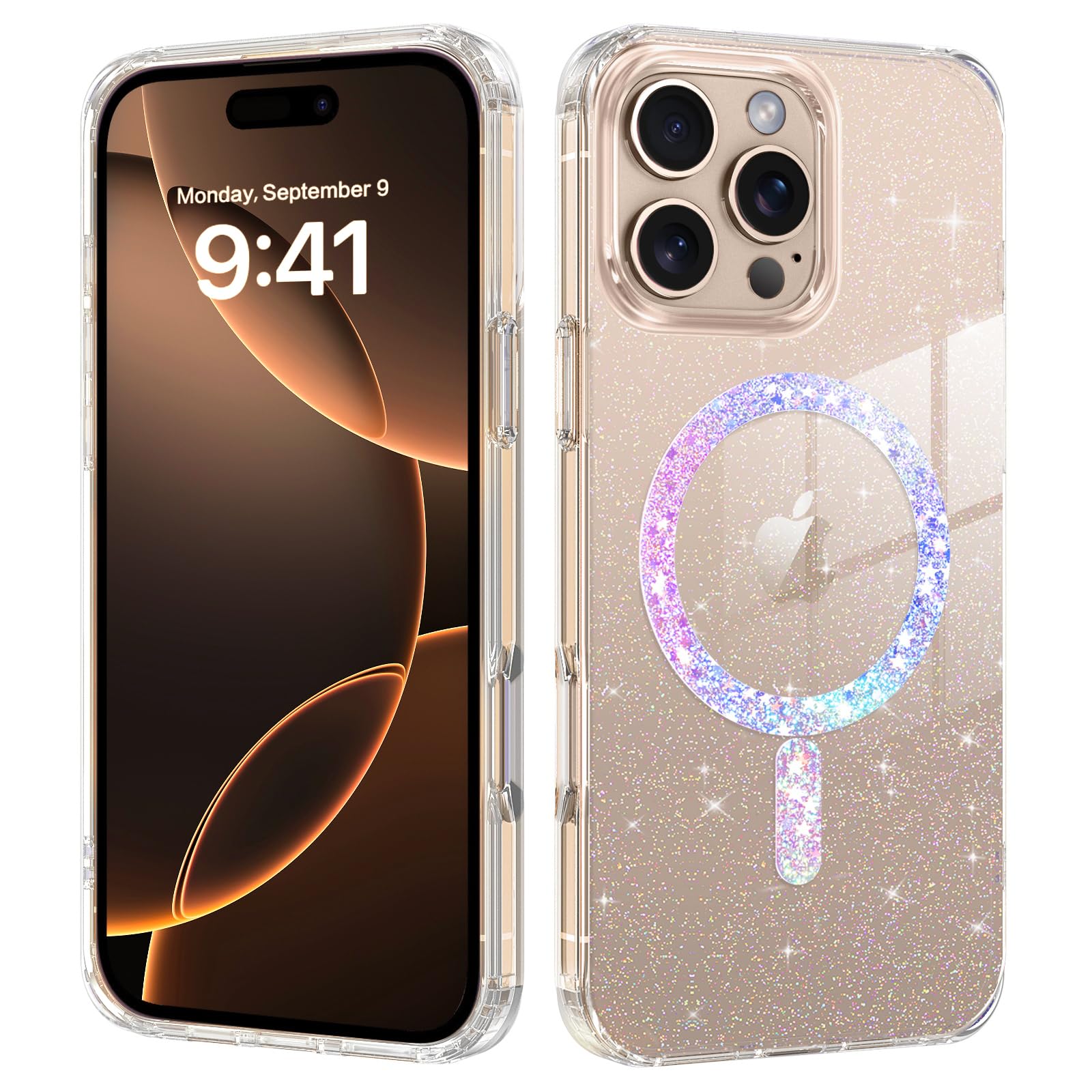 Magnetic Glitter Shining Case for iPhone 16 Pro Max (6.9