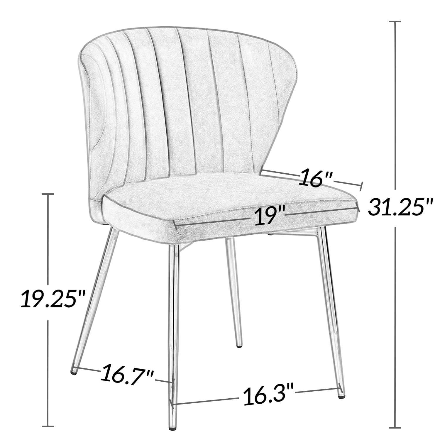 ANOUR Velvet Dining Chairs Set of 2 - Modern Upholstered Kitchen Side Chairs with Golden Metal Legs for Dining Room, Living Room & Bedroom - Fuchsia Pink - Perfect for Small Spaces, Breakfast Nooks & Home Decor