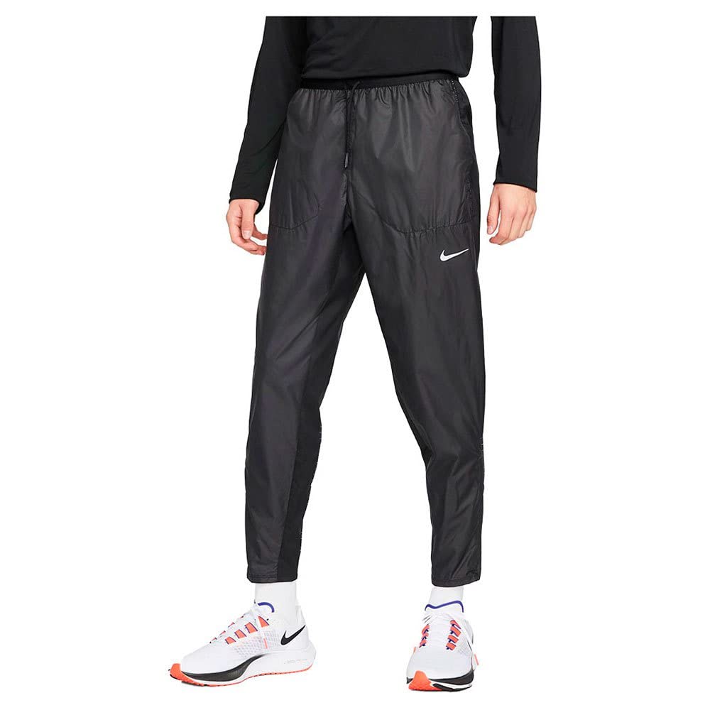 Nike Run Division Phenom Elite Flash Men's Running Pants - Medium, Black/Black - Lightweight & Breathable for Marathon Training & Gym Workouts