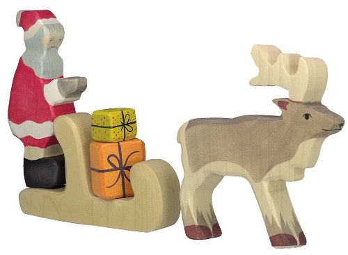 Holztiger 2-Piece Wooden Animal Toy Figures Gift Set - Handcrafted Educational Toys for Kids | Perfect for Playtime, Storytelling & Nursery Decor