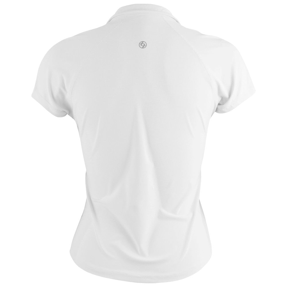 Lija Women's Sly Zip Mock Top - White | Stylish Casual & Work Blouse for Everyday Wear | Perfect for Office, Date Night & Weekend Outings