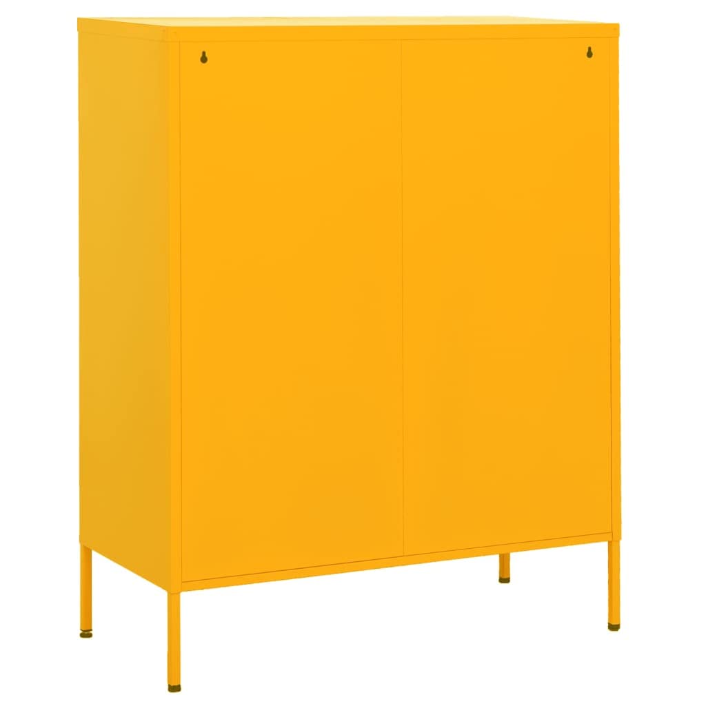 Mustard Yellow Steel Storage Cabinet - 31.5
