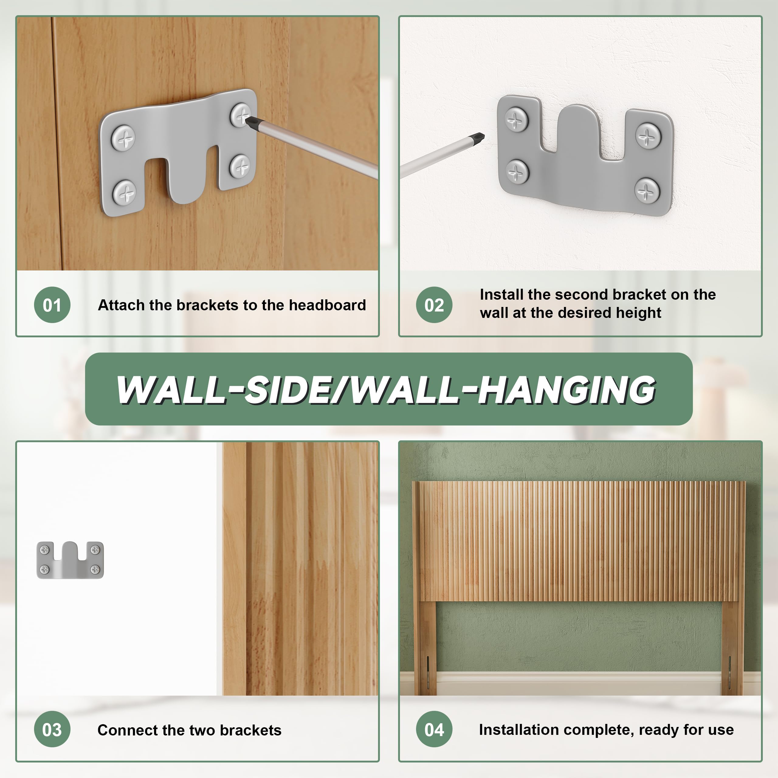 Modern Farmhouse Wood Headboard Queen Size - 64.6