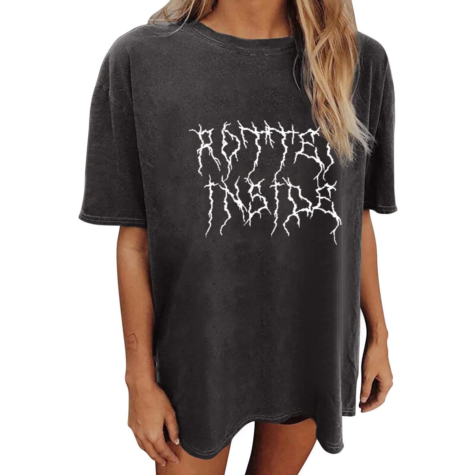Adviicd Women's Cotton T-Shirts - Summer Casual Short Sleeve Top with Los Angeles Letter Print | Funny Graphic Tee for Everyday Wear, Outings & Gifts
