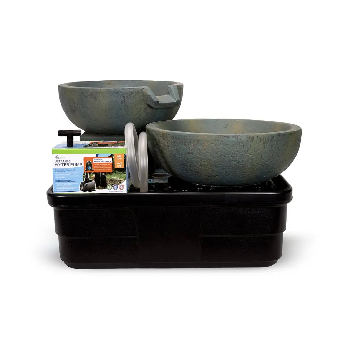 Spillway Bowl & Basin Fountain Kit - Patina Finish - 49/52cm Diameter - Perfect for Garden, Patio, and Outdoor Water Features