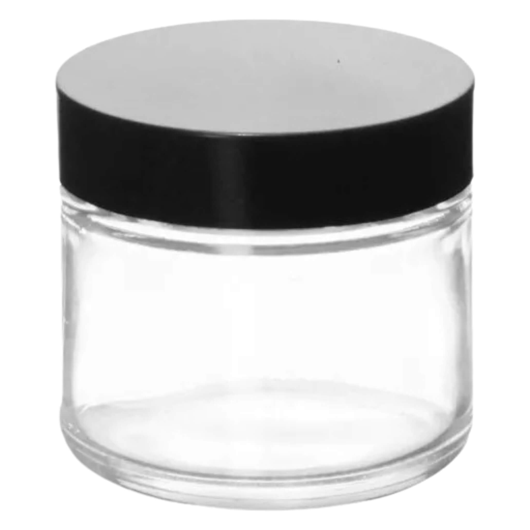 Clear Glass Jar with Black Lid - Airtight Storage Container for Spices, Candles, DIY Crafts & Kitchen Organization - Perfect for Mason Jars, Wedding Favors & Home Decor