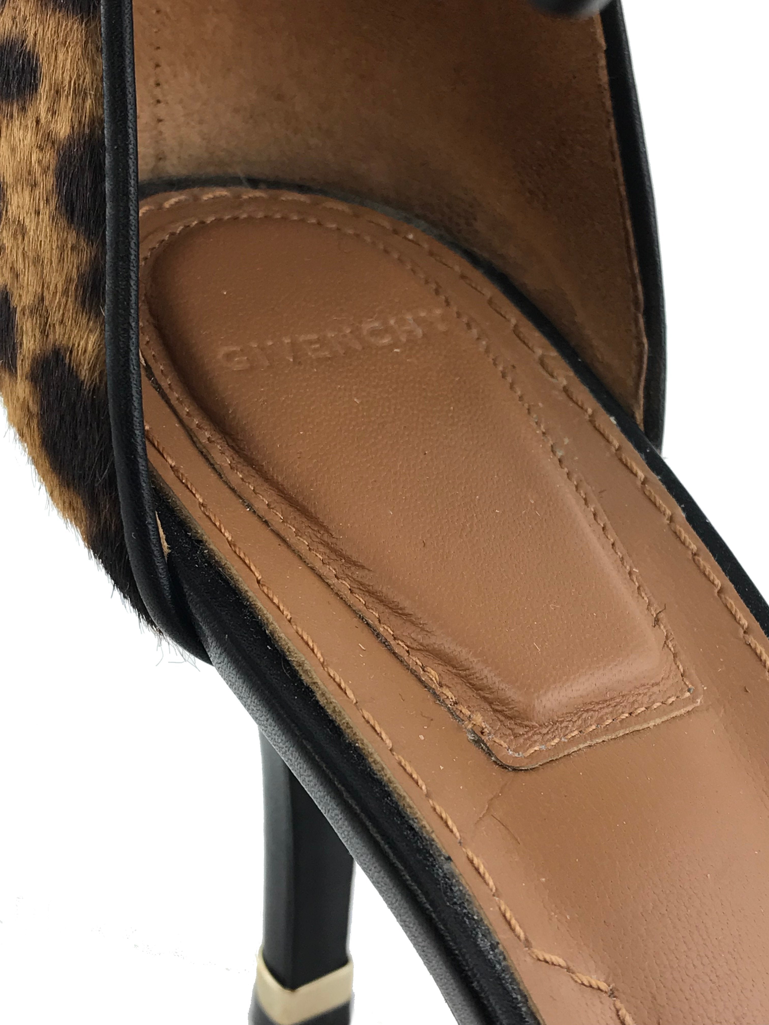 Givenchy Leopard Print Calf Hair Sandals Women's Size 9 | Luxury Designer Heels for Parties, Weddings & Evening Events