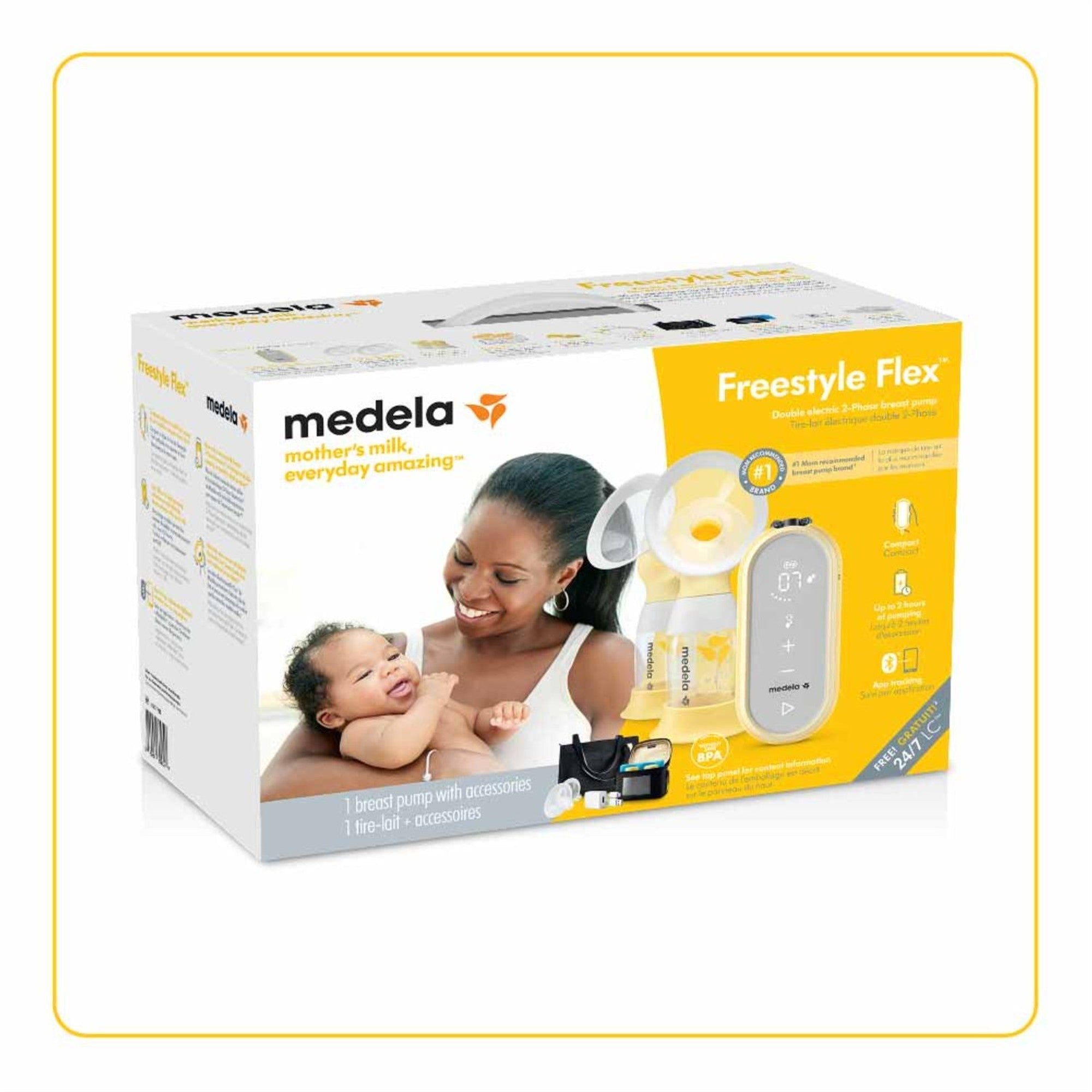 Medela Freestyle Flex Double Electric Breast Pump - Hands-Free Portable Breast Pump for Nursing Moms - Ideal for Travel, Work, and On-the-Go Pumping
