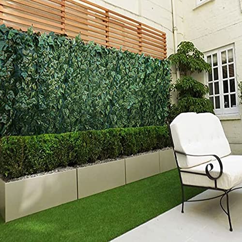 UV Protected Artificial Ivy Privacy Fence Screen - 1.5x8m Realistic Hedge Wall Covering for Outdoor Garden, Yard & Patio Decor | Durable Weatherproof Fencing Solution (Model G01210)