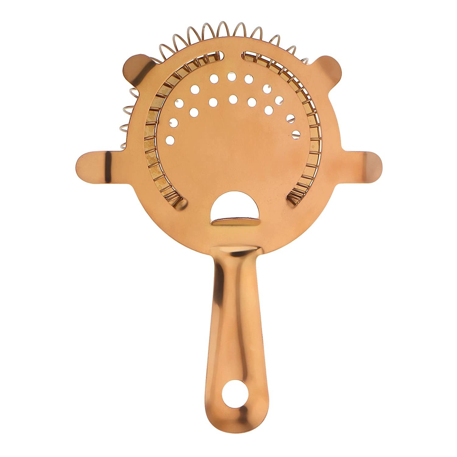 Premium Stainless Steel Cocktail Strainer with Copper PVD Coating - Bar Tool for Mixing, Filtering & Serving Cocktails - Perfect for Home Bars, Professional Bartending & Party Drink Preparation