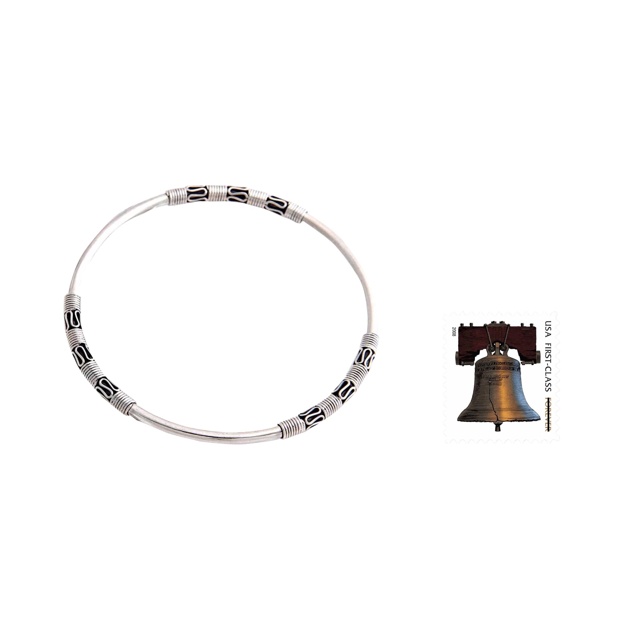 NOVICA Handmade .925 Sterling Silver Bangle Bracelets - Traditional Balinese Artisan Crafted Pair (No Stone) - Perfect for Boho Chic Style, Wedding Jewelry & Cultural Gift Giving