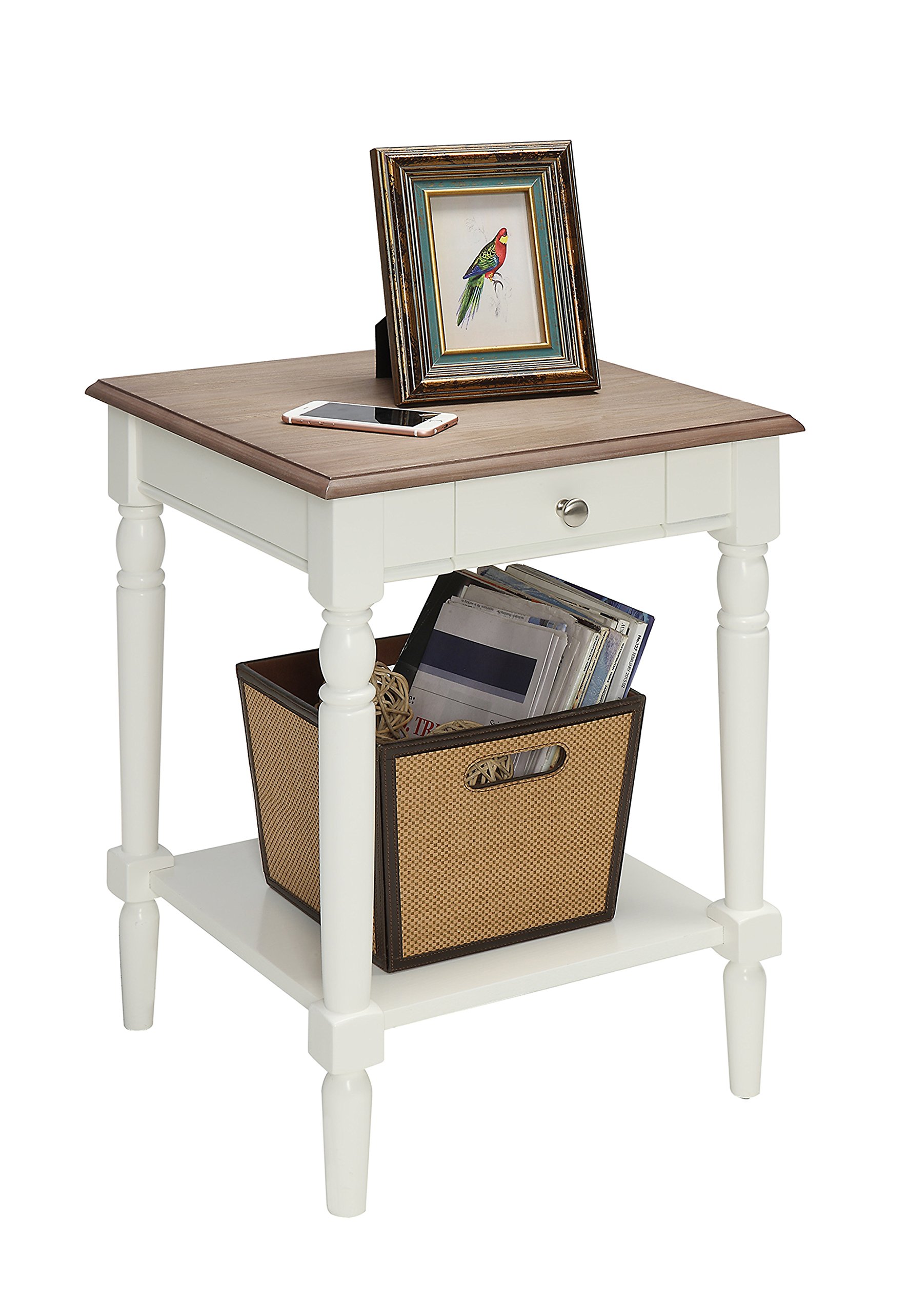 French Country Console Table with Drawer & Matching End Table - 47.25