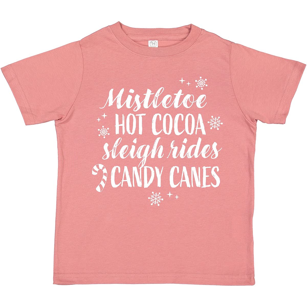 Inktastic Christmas Mistle Toe Hot Cocoa Sleigh Rides and Candy Toddler T-Shirt - Festive Holiday Toddler Apparel for Christmas Parties & Family Gatherings