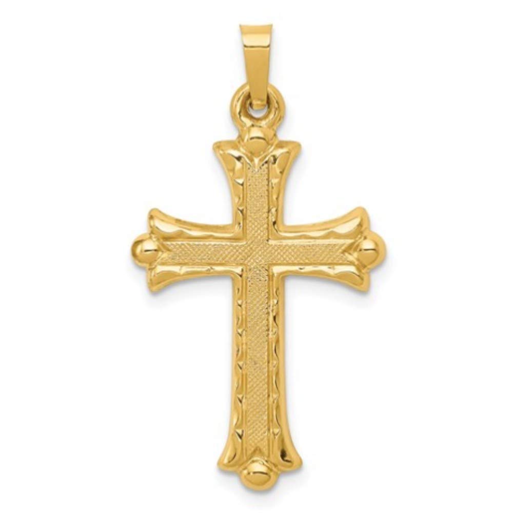 14K Yellow Gold, White Gold & Rose Gold Florentine Cross Pendant Necklace - Religious Jewelry Gift for Women & Men - Perfect for Baptism, Confirmation & Daily Wear