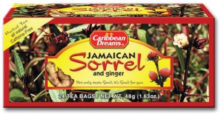 Caribbean Dreams Sorrel & Ginger Herbal Tea - 24 Tea Bags | Pack of 24 | Antioxidant-Rich, Caffeine-Free | Perfect for Relaxation & Immune Support
