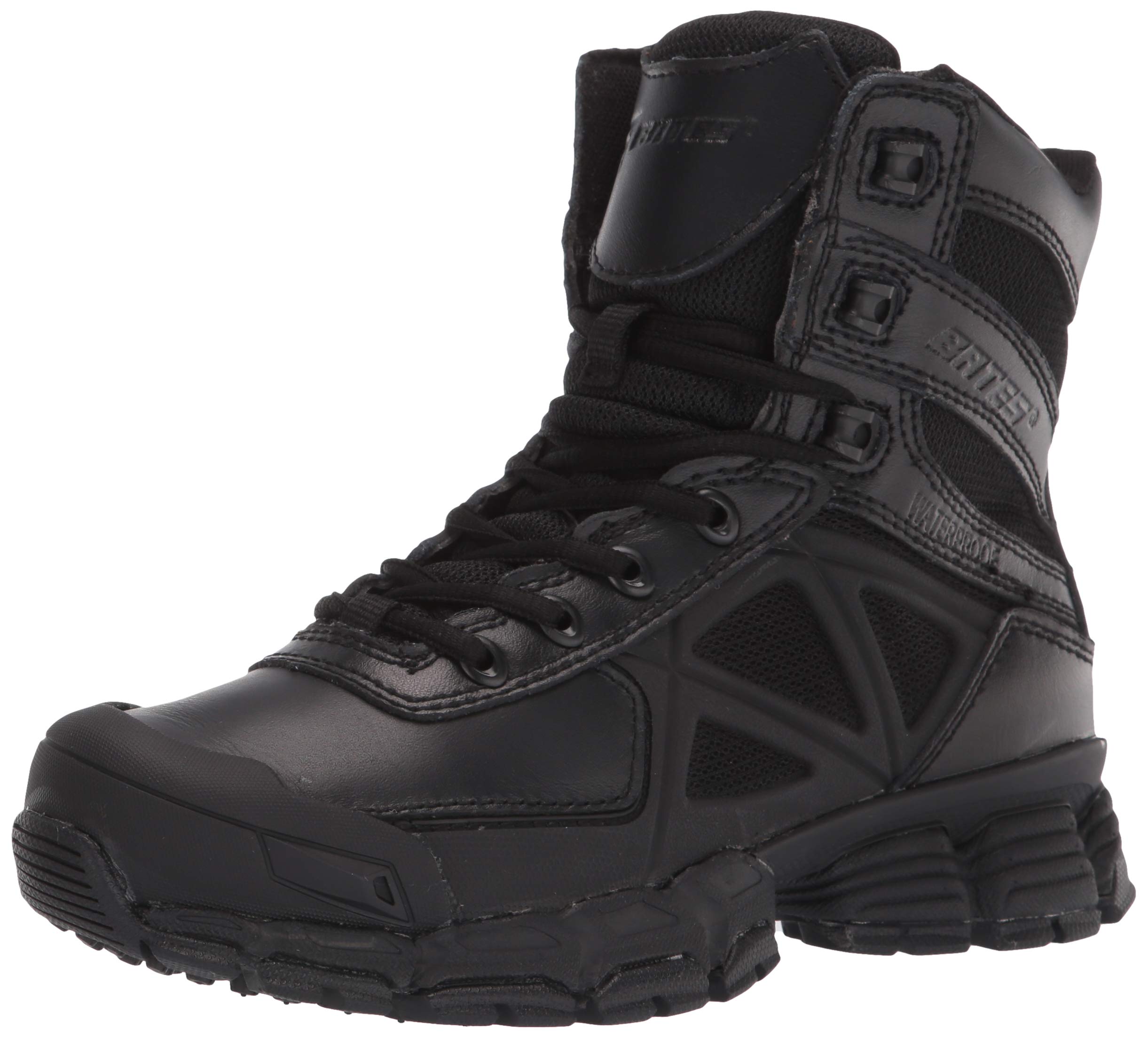 Bates Men's Velocitor Waterproof Side Zip Work Boot - Steel Toe, Slip Resistant, Comfortable for Construction & Outdoor Work