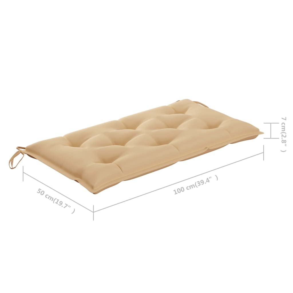 Premium Outdoor Garden Bench Cushion - Waterproof Patio & Porch Swing Cushion - 39.4