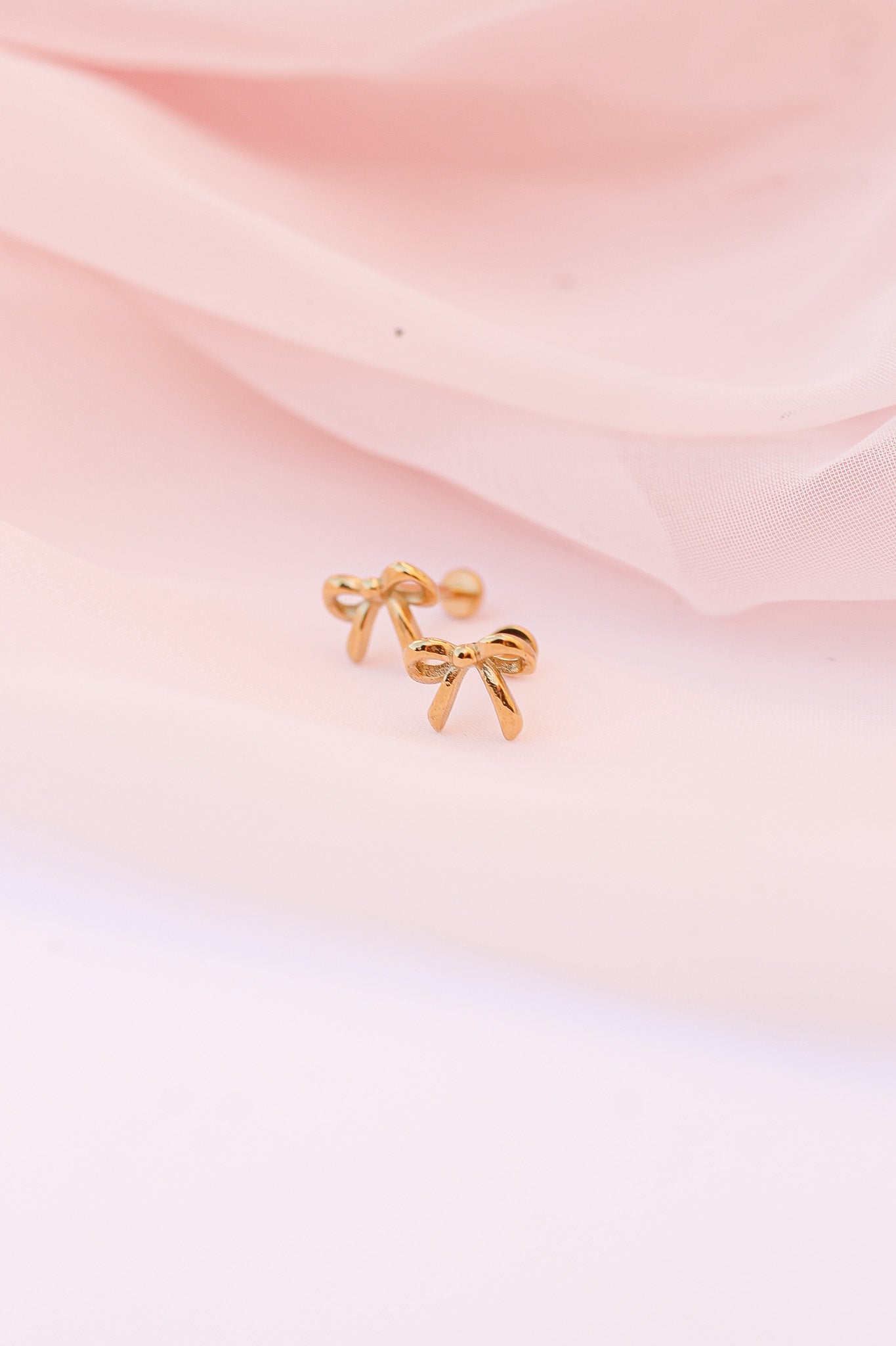 Gold Bow Flat Back Stud Earrings - Elegant & Dainty Jewelry for Women & Girls - Perfect for Parties, Weddings & Everyday Wear