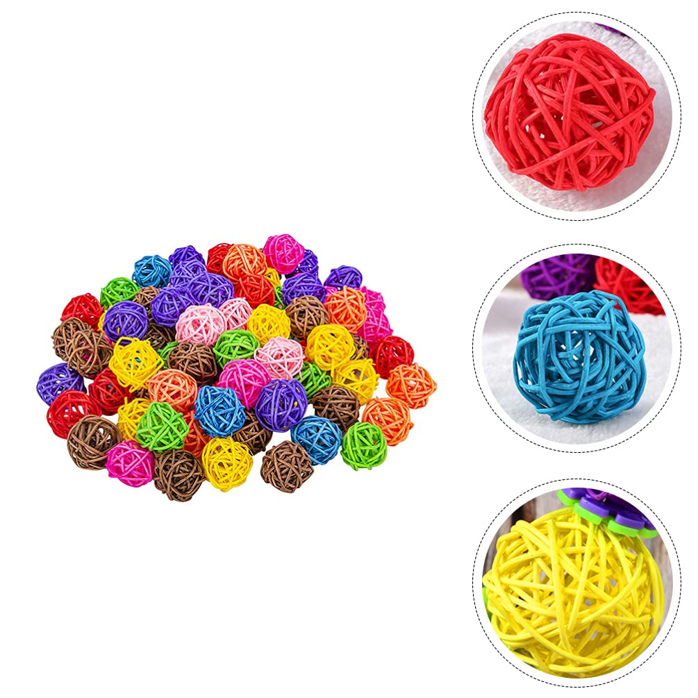 Balacoo 50PCS Natural Grass & Vine Bird Chewing Toys - Safe Parrot, Parakeet, Cockatiel Chew Toys for Small Birds | Perfect for Cage Enrichment & Beak Exercise