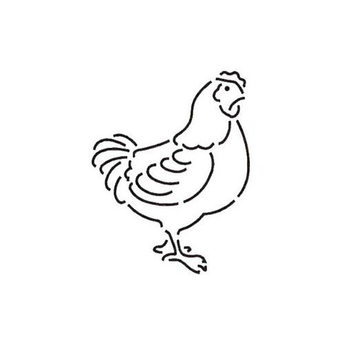 Bantam Chicken Quilt Stencil for Fabric Painting - DIY Quilting Patterns for Home Decor, Wall Art & Craft Projects