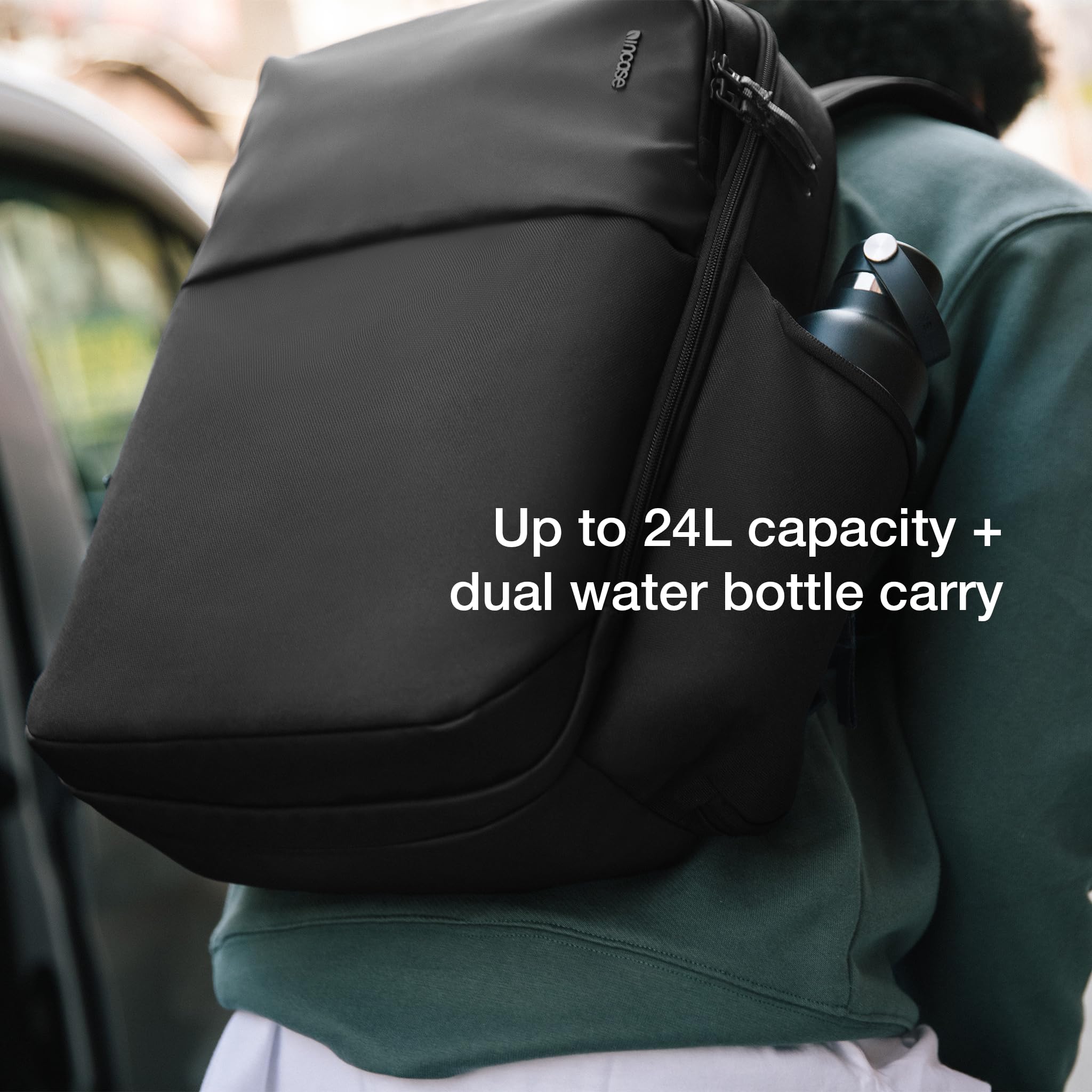 Incase A.R.C. Daypack - Lightweight 16 Inch Laptop Backpack for MacBook & iPad, Durable Tech Bag with Versatile Carry On Design (Black) - Perfect for Work, Travel & Daily Commute