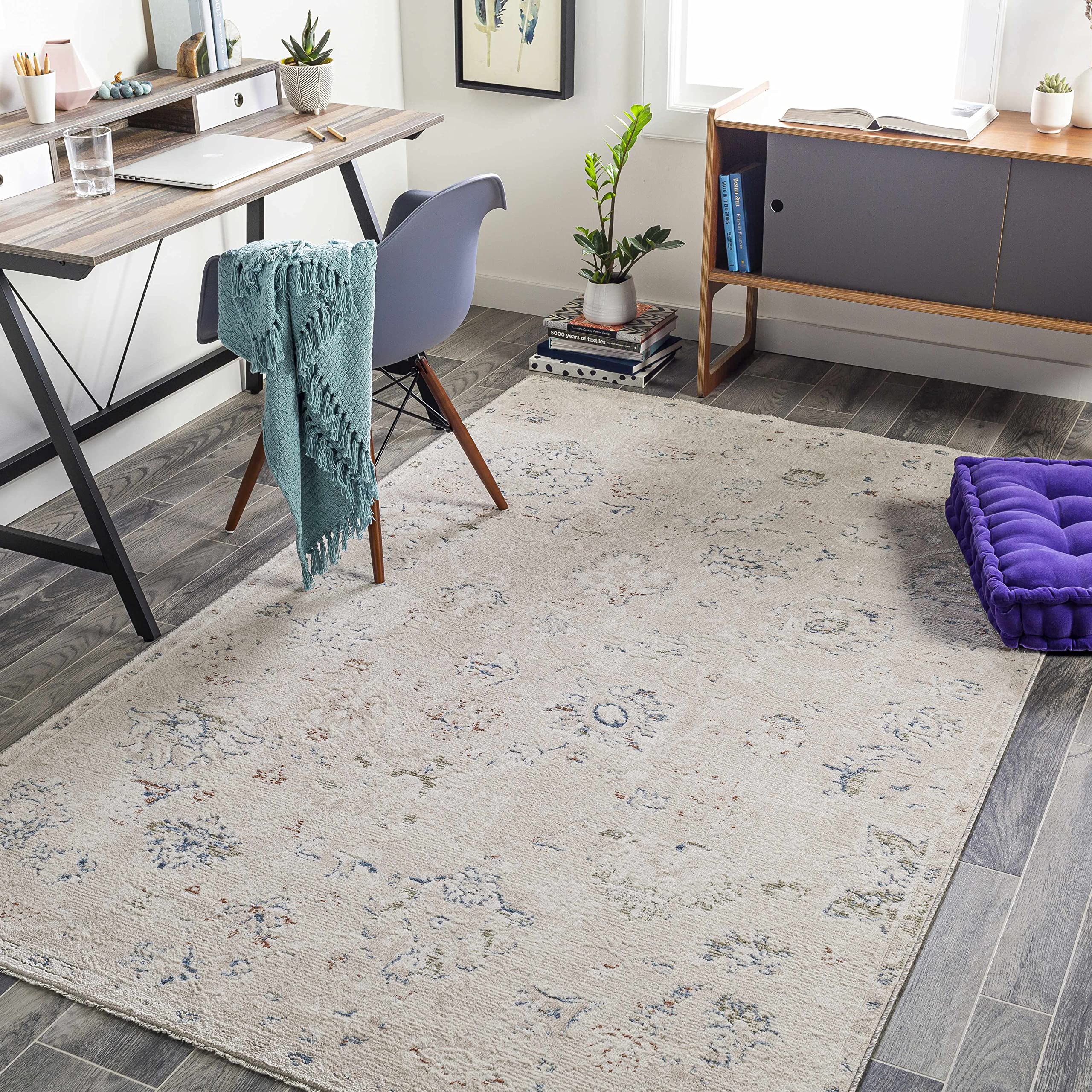 Tinampo 2.5' x 8' Soft Non-Slip Area Rug for Living Room, Bedroom, and Office - Perfect for Home Decor and Comfort