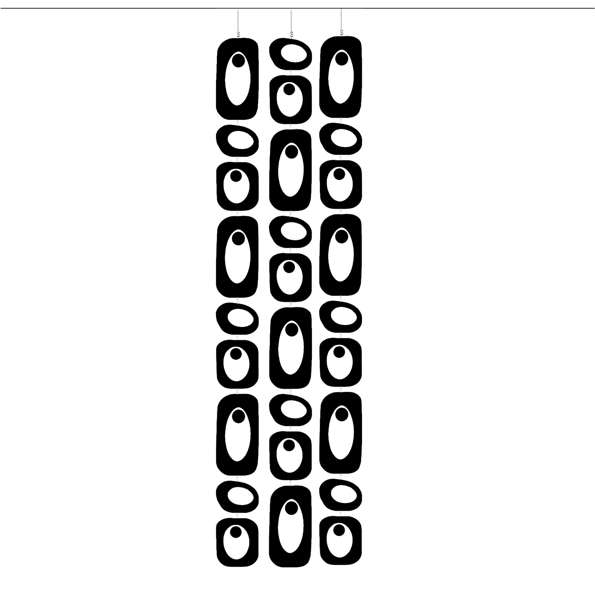 MOD Black Room Divider DIY Kit - Mid Century Modern Style Partition Screen for Home & Office (22