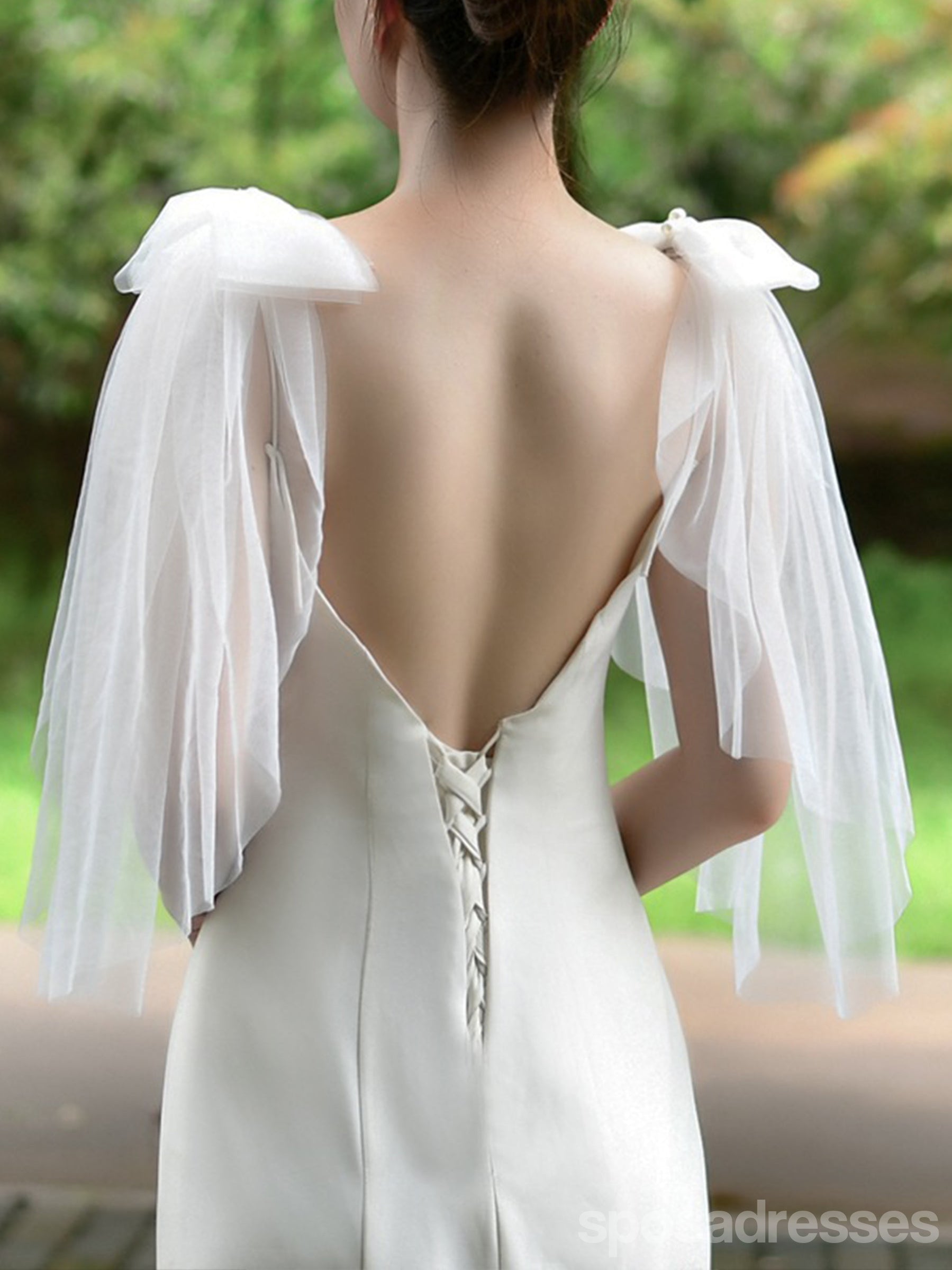 Elegant Long Shoulder Tulle Shawl for Women with Bow Knot - Perfect for Weddings, Parties, and Formal Events - VG34