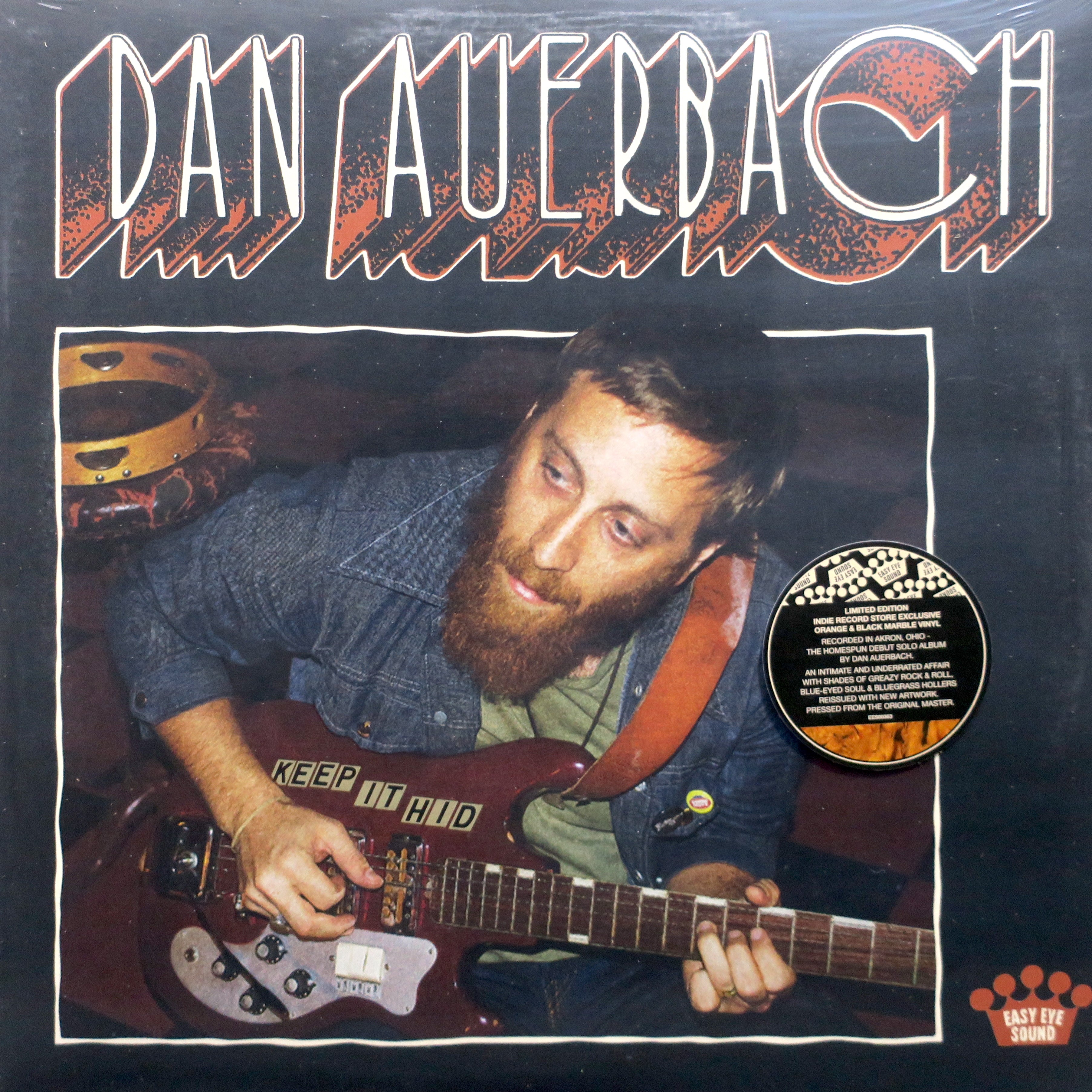 DAN AUERBACH 'Keep It Hid' TIGER'S EYE ORANGE/BLACK Vinyl LP Record - Limited Edition Colored Vinyl for Music Collectors & Audiophiles - Perfect for Home Listening & Vinyl Enthusiasts