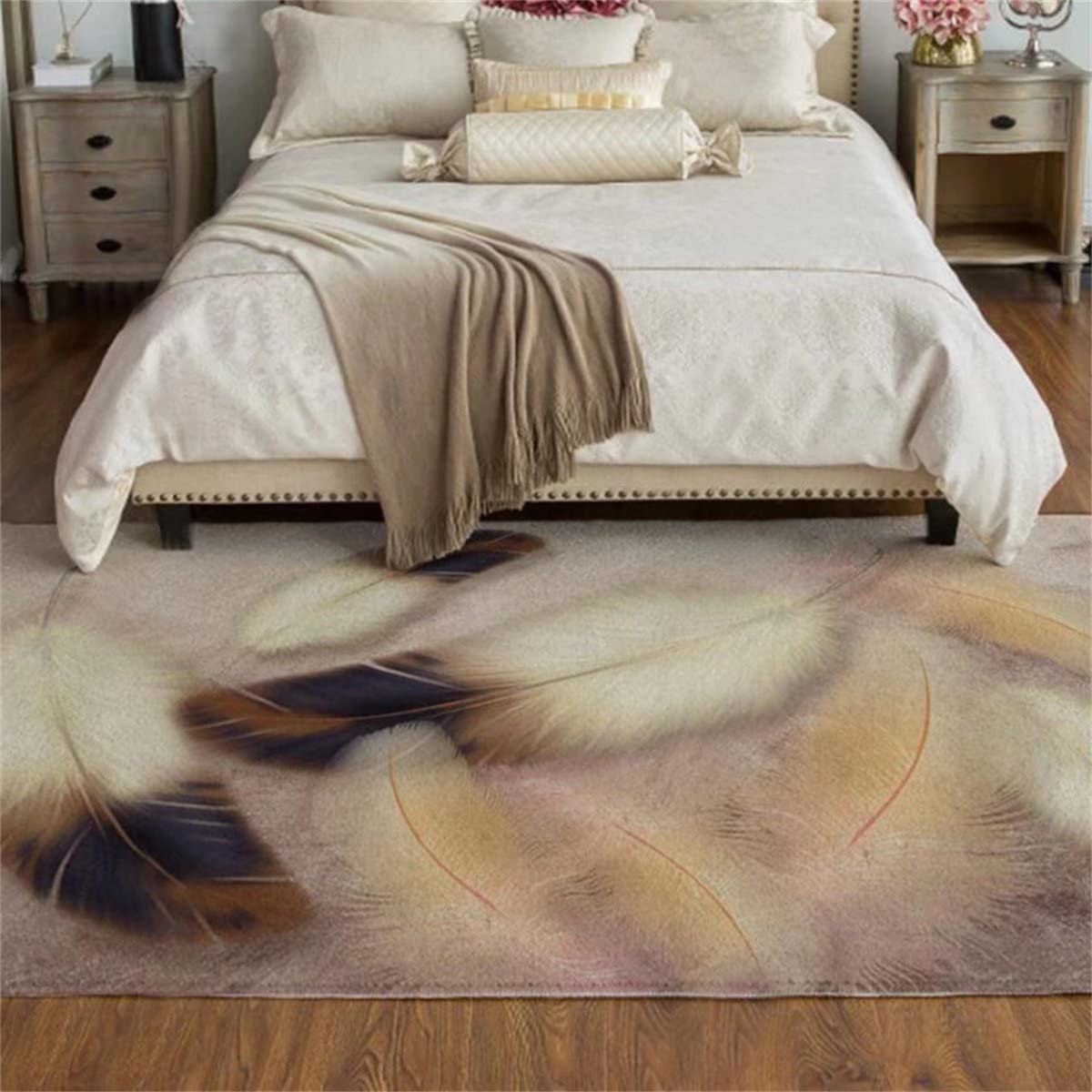 Modern Abstract 4'x6' Non-Slip Area Rug - Soft Washable Living Room Carpet for Bedroom, Dining Table & Home Decor | Artistic Floor Mat for Cozy Interior Design