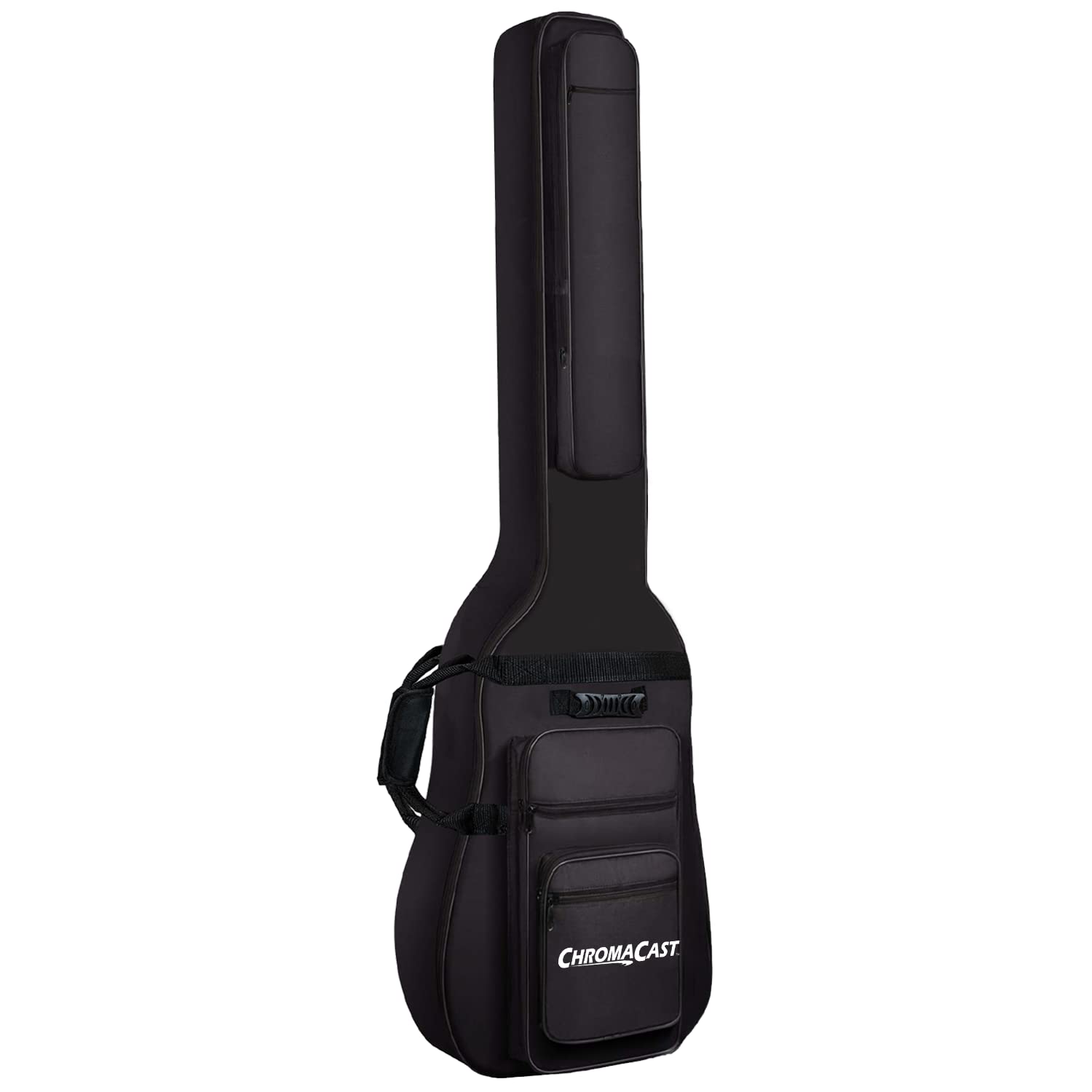 ChromaCast CC-BPB-BAG-KIT-1 Electric Bass Guitar Case - Padded Gig Bag with Adjustable Strap & Pick Sampler - Perfect for Travel, Gigging & Storage