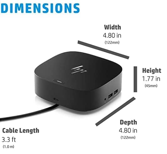 HP USB-C Dock G5 (26D32AA#ABL) - Universal Laptop Docking Station with 4K Display Support | Perfect for Home Office, Remote Work & Multi-Monitor Setup