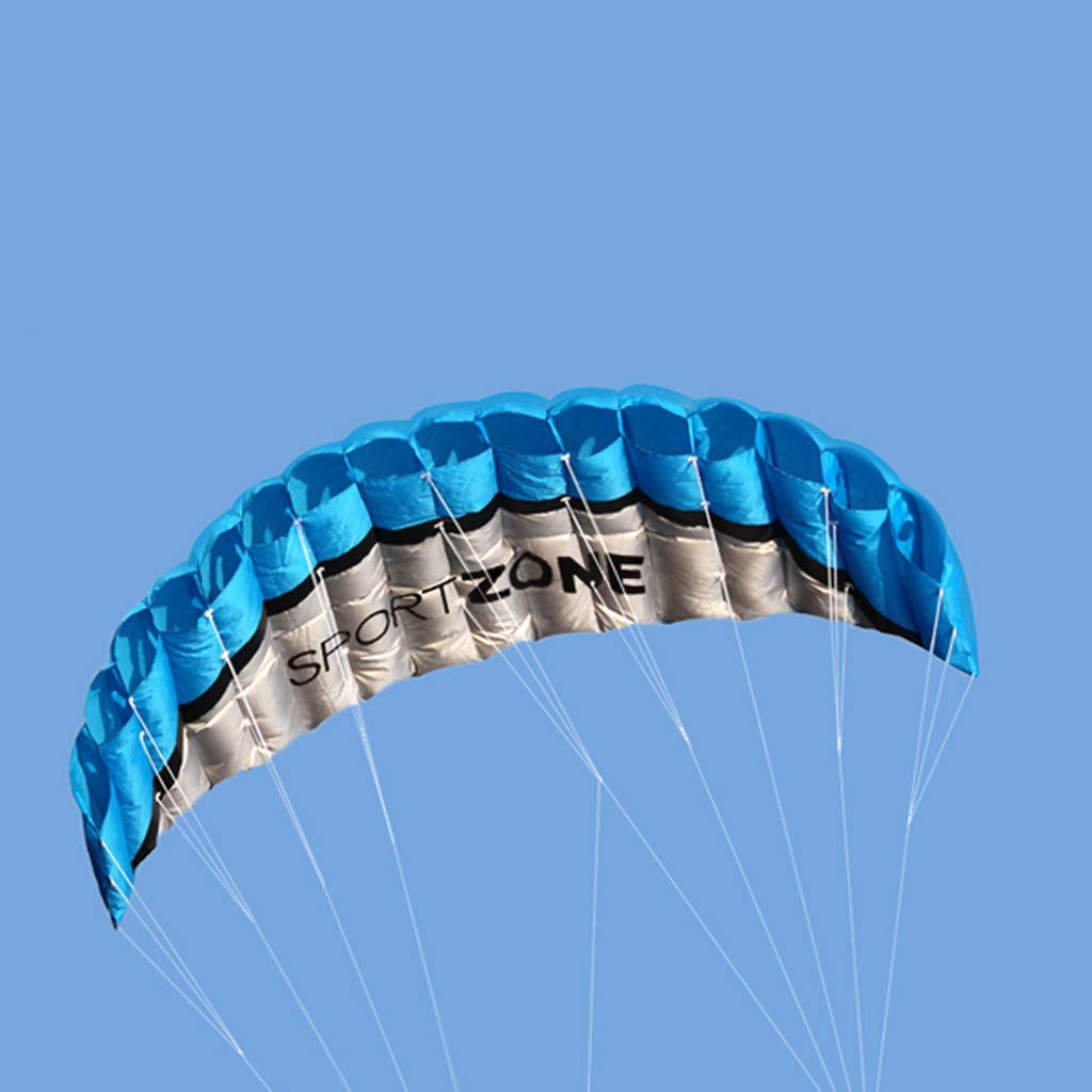 2.5m Dual Line Parachute Stunt Kite - Professional Sport Kite for Beach & Outdoor Fun - Large Blue Kite for Adults & Kids - Perfect for Windy Days, Park Flying, and Family Beach Activities