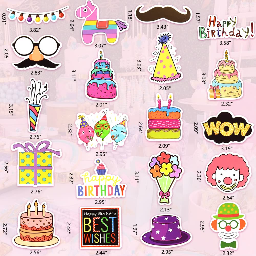 Kids Birthday Stickers - Cute Party Supplies for Birthday Cards, Scrapbooking & DIY Crafts - Perfect for Party Decorations, Invitations & Gift Wrapping