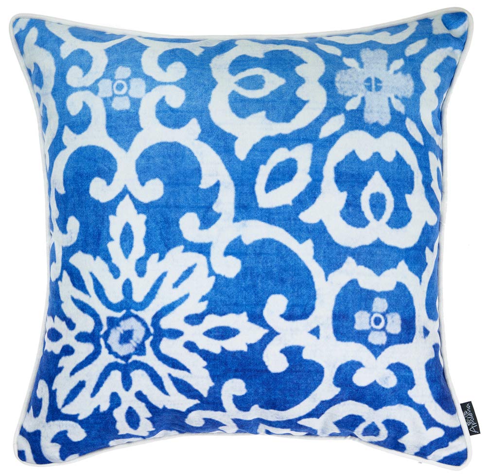 Premium Polyester Decorative Throw Pillow Cover 18x18 Inches - Blue Sky Tile Print for Sofa, Bed, Couch - Soft & Stylish Home Decor Accent