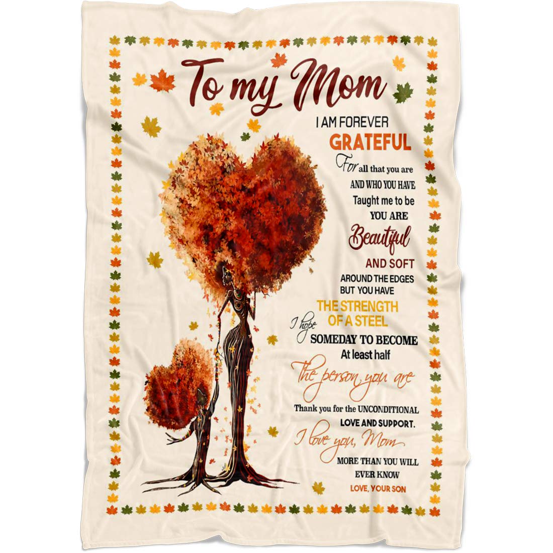 Personalized Fleece Blanket for Mom - Custom Mother's Day Gift with Kids' Names - 'To My Mom We Love You' Embroidery - 50