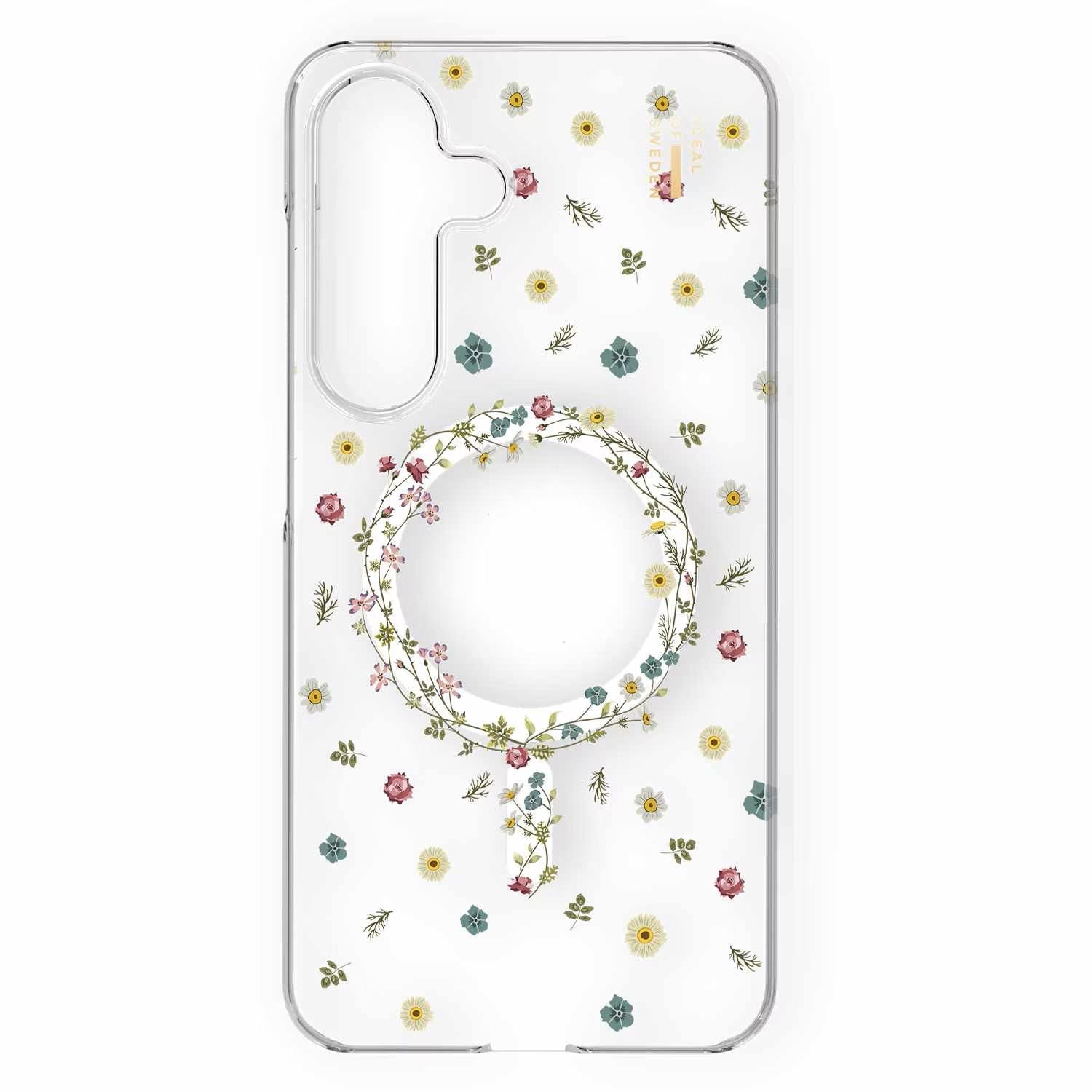 Samsung Galaxy S25 Clear MagSafe Case with Floral Design - Slim Protective Cover for Wireless Charging | Perfect for Daily Use, Travel & Work