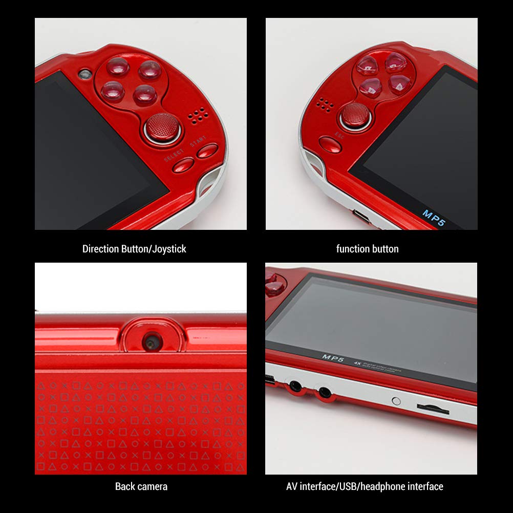 Classic Retro Handheld Game Console with 4.3 Inch HD Screen, Built-in 3000 Games, Dual Joystick Buttons - Perfect for Travel, Gifts, and Nostalgic Gaming Fun
