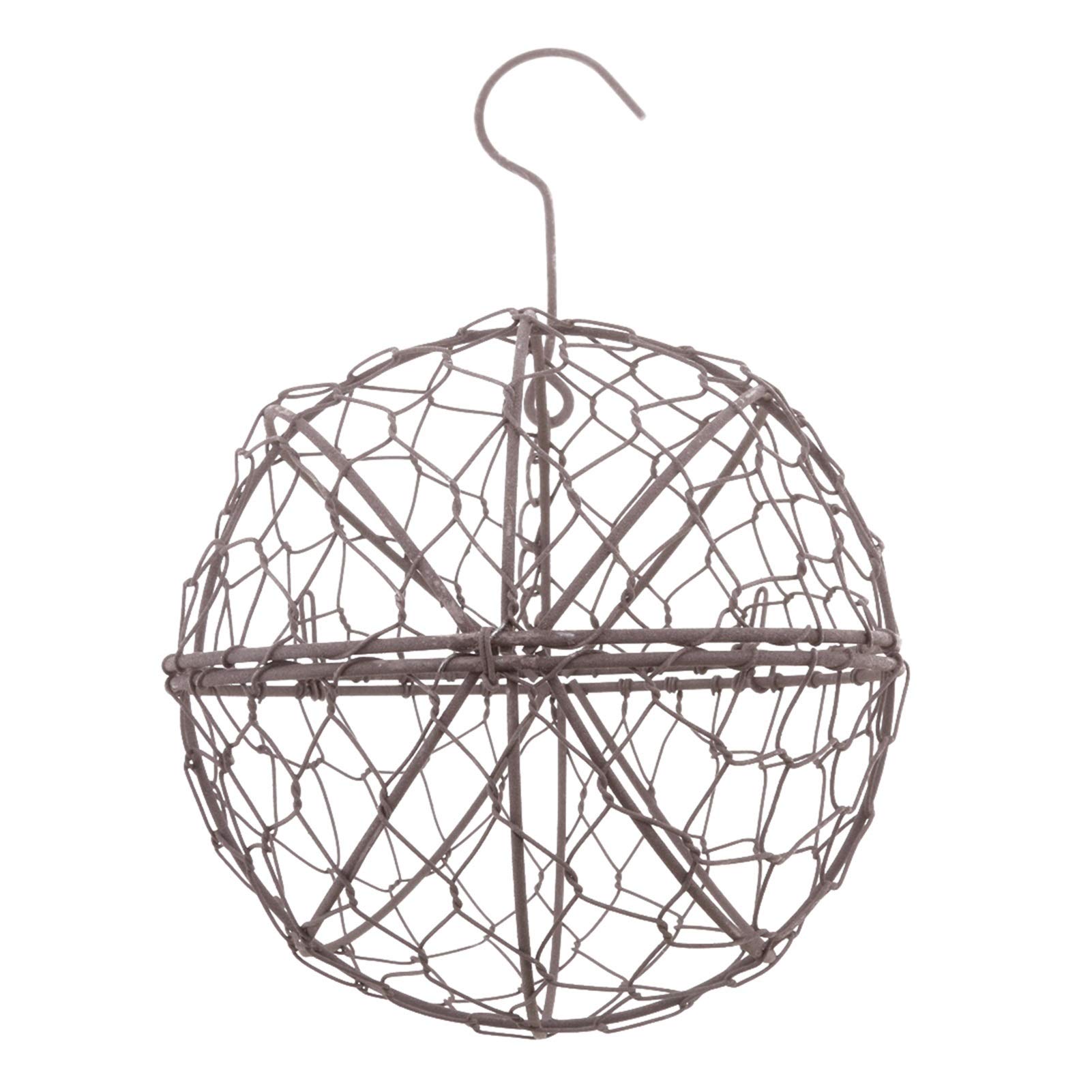 Rustic Iron Wire Wreath Frame Hanging Planter - Succulent Flower Pot Holder for Indoor Outdoor Garden Decor (Plants Not Included) | Perfect for Balcony, Patio, and Home Décor