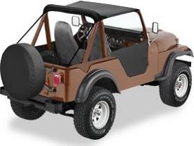 Bestop Bikini Top for 1956-1960 Jeep Wrangler - Water-Resistant & UV-Protected Soft Top - Perfect for Summer Off-Roading & Beach Adventures