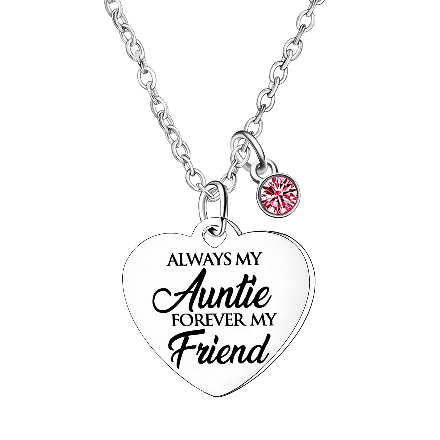 Ghloyza Auntie Necklace - Elegant Jewelry Gift for Aunt, Mother's Day, Birthday & Christmas - Perfect Gift from Niece or Nephew - Always My Auntie Forever My Friend - Ideal for Special Occasions & Heartfelt Moments