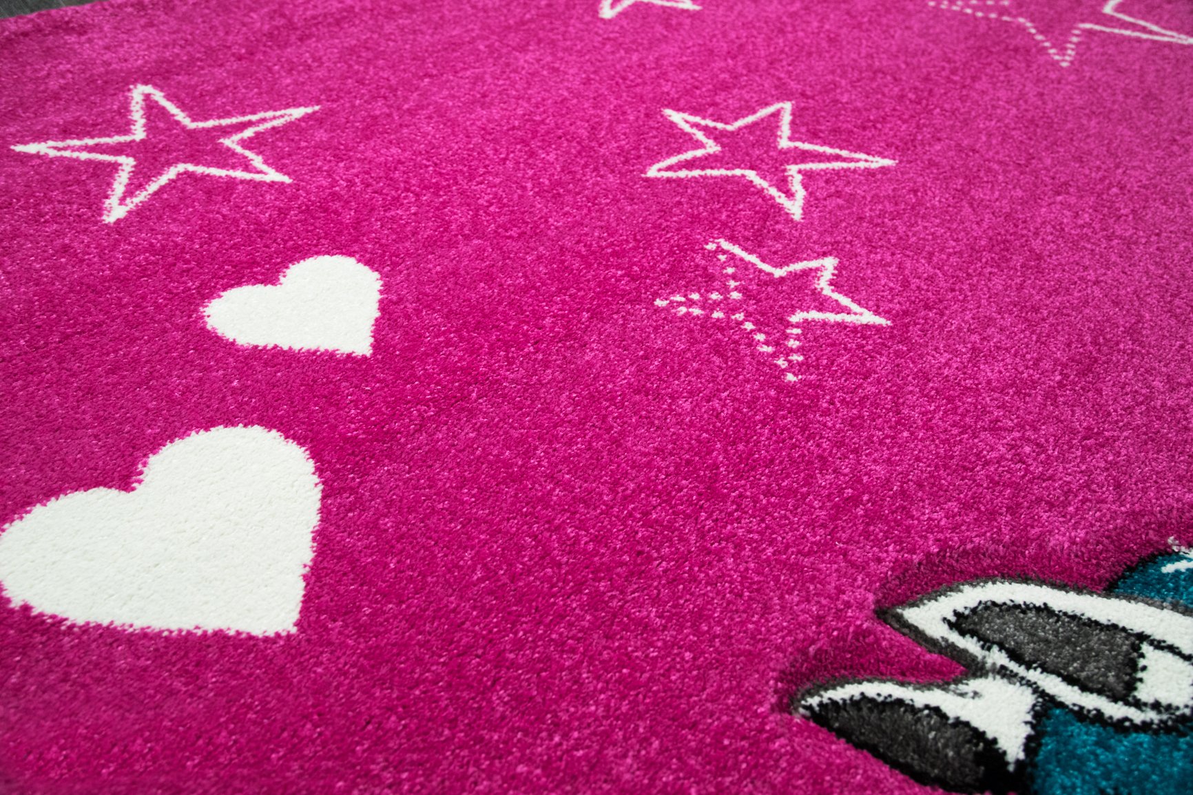 CARPETIA Unicorn Play Rug for Kids - Soft Pink & Cream Nursery Carpet, 140x200 cm - Perfect for Playrooms, Bedrooms & Daycare Centers