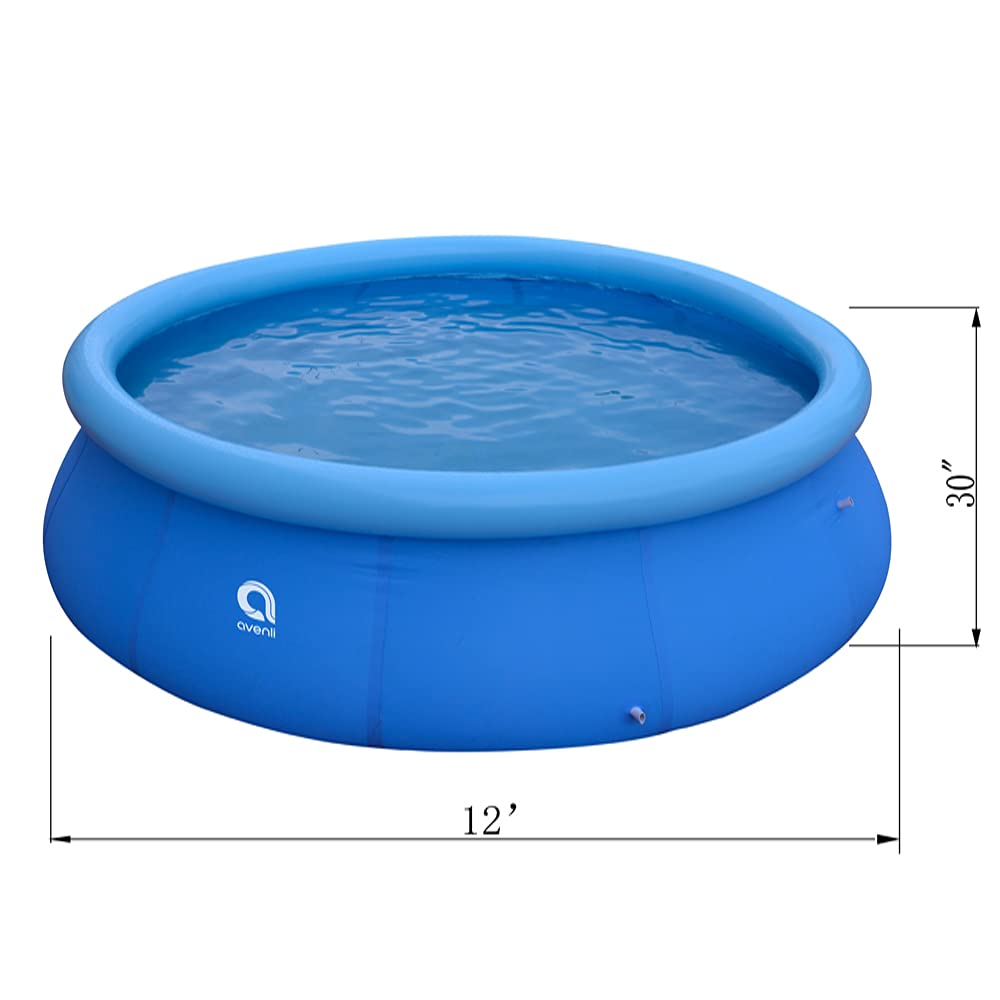 JLeisure Avenli 17808 12ft x 30in Inflatable Kiddie Pool - 2-3 Person Capacity, Quick Setup Above Ground Outdoor Swimming Pool for Kids (2 Pack) - Perfect for Backyard, Summer Fun, and Family Water Play