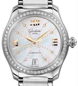 Glashutte Original Serenade Diamond Ladies Watch - Stainless Steel Luxury Timepiece for Women | Perfect for Formal Events, Business Meetings & Special Occasions