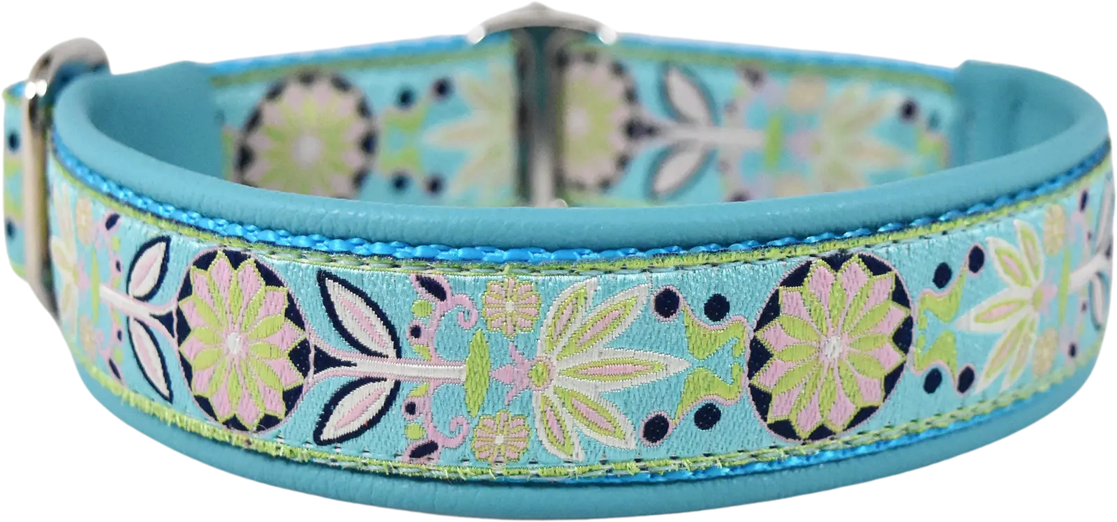 Tiffany Mixed Pinwheel Elite Limited Slip Dog Collar - Stylish & Secure Pet Accessory for Small to Medium Dogs - Perfect for Daily Walks, Training & Fashion Outfits
