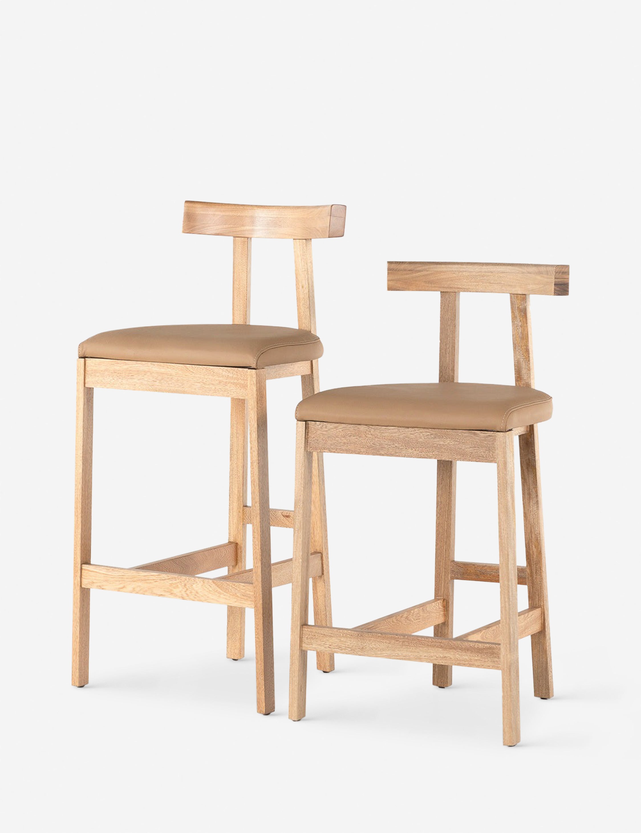 Ayvn Bar and Counter Stool Set - Modern Adjustable Height Kitchen Island Stools with Back Support - Perfect for Breakfast Nook, Home Bar, and Dining Room Decor