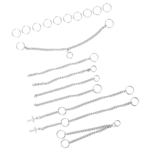 Punk Style Hair Braid Rings - Rust Resistant Oxidized Metal Hair Accessories for Women | Multi-Purpose Hair Jewelry for Braiding, Decor & Gifts | Perfect for Parties, Concerts & Boho Fashion