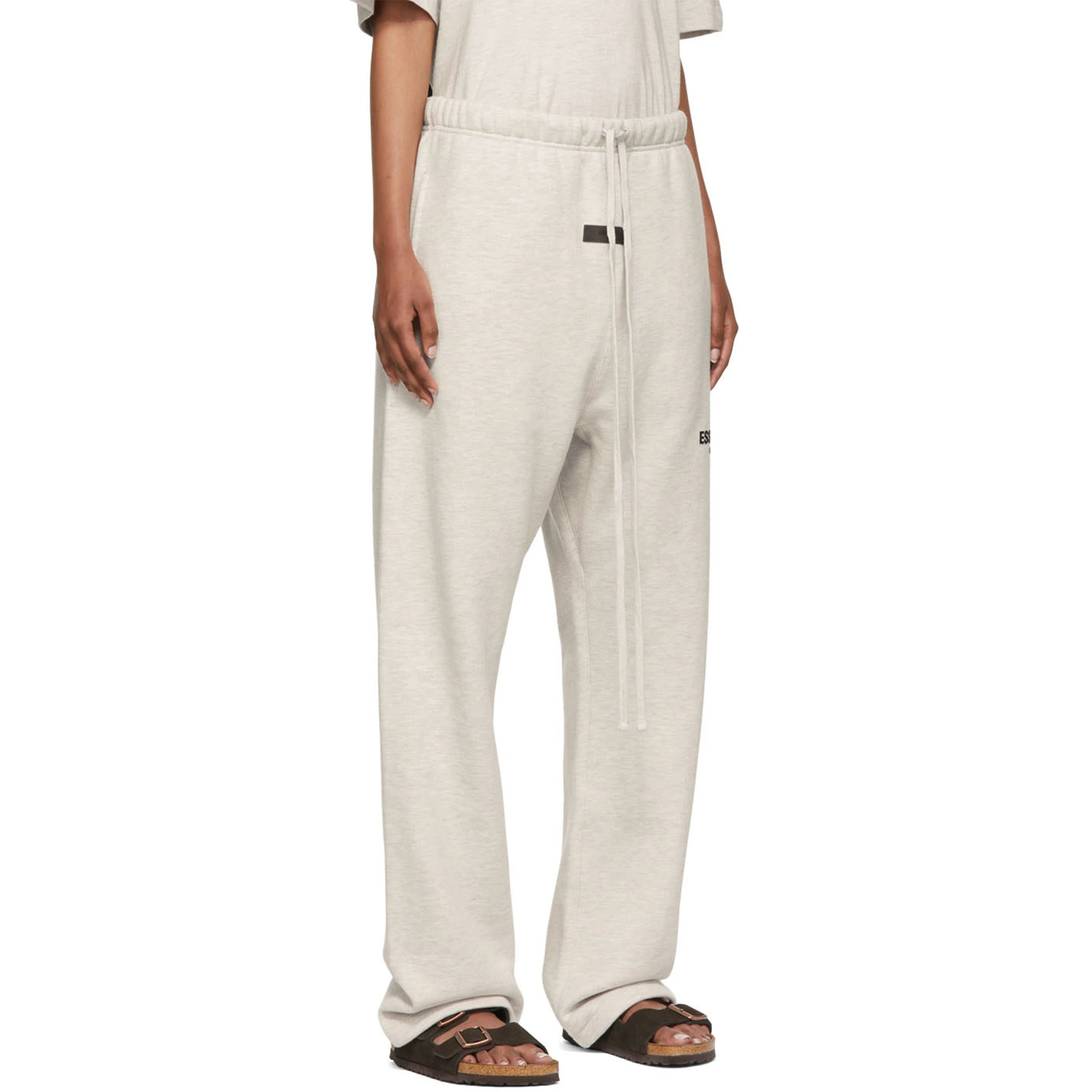 Fear Of God Essentials Relaxed Fit Light Oatmeal Sweatpants for Men - Comfortable Casual Joggers (SS22 Collection) | Perfect for Lounge Wear, Gym, and Street Style Outfits
