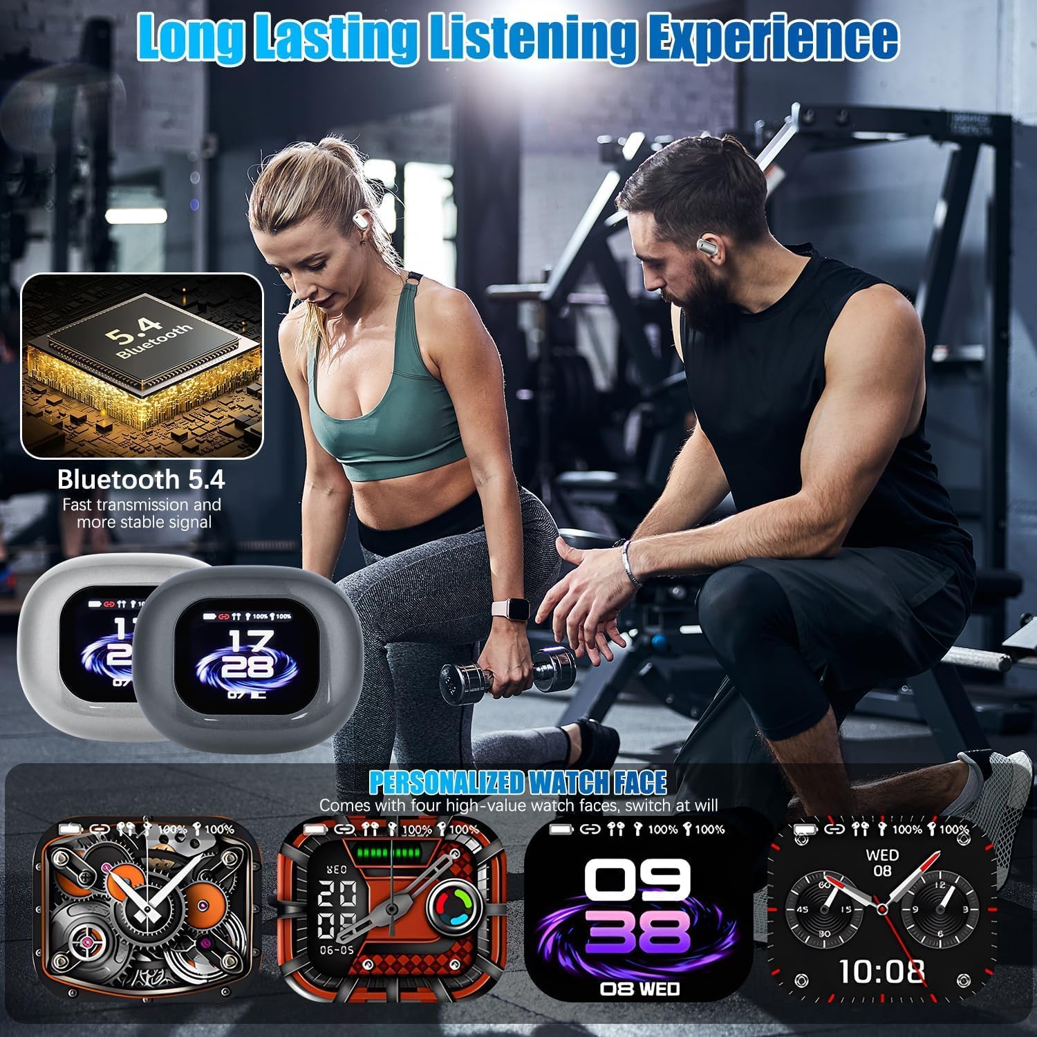 AI Translation Earbuds Wireless Bluetooth - Real-Time Language Translator for 40+ Languages, Multi-Mode Smart Earbuds for iPhone & Android - Perfect for Travel, Business Meetings & Language Learning